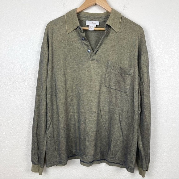 Ermenegildo Zegna Long Sleeve Polo Top Size XL Men